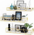 Floating Shelves Set of 3, Wood Wall Shelf, Farmhouse Shelf for Bedroom by Amoot