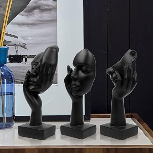 3 Pcs Thinker Statue,Modern Home Sculptures,Collectible Figurines - Image 5