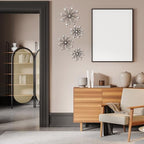 Hicarer 4 Pcs Starburst Wall Decor, Bling Metal Wall Art, Black - Image 5