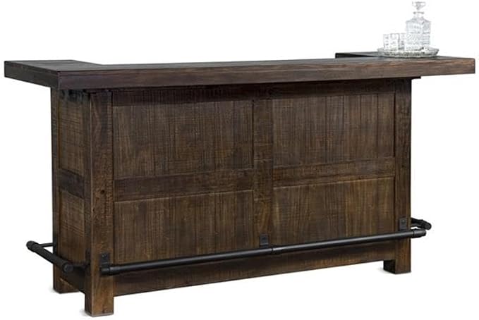 Pemberly Row 80" Transitional Wood Gorgeous Bar Unit - Image 3