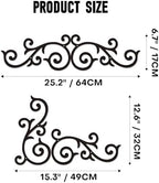 Rajukit 4-Piece Metal Scroll Wall Decor, Rustic Medallion - Image 3