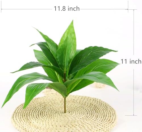 CATTREE Artificial Agave Plants Outdoor Fake Shrubs Faux Grass Plastic Leaves Greenery Bushes Plant for Home Decor Garden Wedding Party Decorations Indoor Yard UV Resistant Planter Filler Green 4 Pack - Image 5