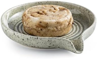 Zoeeker Self-Draining Soap Dish, Ceramic Bar Soap Holder with Drainage by LAUCHUH