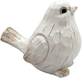 NEW White Modern Farmhouse Bird Figurine, Bird Statue Sculpture - Carved Rustic Distressed Animal Bird Ornaments - Home Decor Accents Collectible Bird Figurine | Spring by realideas
