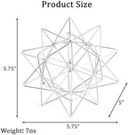 Metal Geometric Table Top Decor, 3D Sliver Spheres Decorative Accents Balls, Iron Abstract Sculpture Objects for Home Decor, Coffee Table Top Decorations for Home Office Living Room Bedroom Decor - Image 3