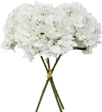 Mandy's 3 Stems Artificial Cream Hydrangea Flowers by Mandys