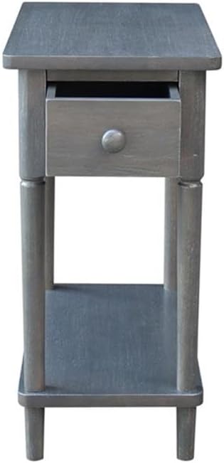 IC INTERNATIONAL CONCEPTS Solid Wood Narrow Side Table in Heather Gray Antique - Image 5