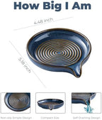 Zoeeker Self Draining Soap Dish, Ceramic Soap Holder with Waterfall Design - Image 2
