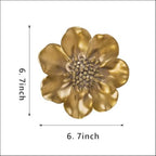 S-MANTIS Vintage Wall Sculpture,Antique Pediment,Hallway Wall Art,Hand Painted Flower Wall Decoration Accent Artworks for Indoor Kitchen Bedroom Living Room Office Outdoor Garden Patio (Bronze) - Image 2