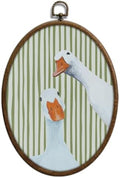 Whimsical Sage Green Goose Art, Cottage Core Oval Wall Decor, Waterproof by Unknown