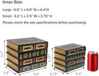 Tosnail 2 Pack Decorative Book Boxes Wooden Antique Book Decorations Vintage Storage Box - Image 2