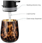 Modern Glass Liquid Hand Soap Dispenser,Amber Soap Dispenser - Image 4
