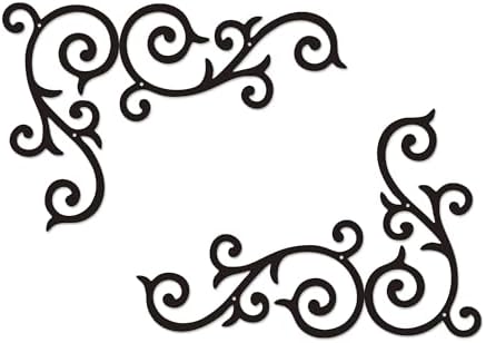 Rajukit 4-Piece Metal Scroll Wall Decor, Rustic Medallion by Unknown