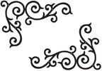 Rajukit 4-Piece Metal Scroll Wall Decor, Rustic Medallion by Unknown
