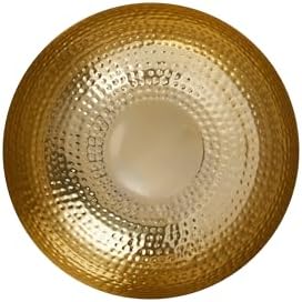 Creative Co-Op Round Hammered Metal Serving and Mixing Bowl, Gold Finish - Image 4