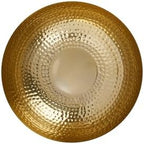 Creative Co-Op Round Hammered Metal Serving and Mixing Bowl, Gold Finish - Image 4