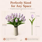 Mandy's 20pcs Artificial Light Purple Tulips - Image 3