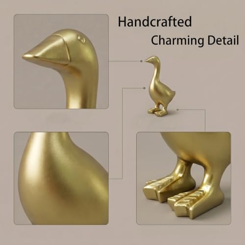 Desk Goose 7 inch Gifts for Women, Mini Desktop Goose Statue Decor for Living Room Bedroom Bookshelf and Office - Image 3