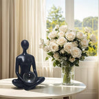 Yoga Girl Abstract Lady Woman Statue, Black, 7.9 inches Tall - Image 4