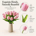 Mandy's 20pcs Artificial Peach Pink Tulips - Image 4