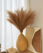 Faux Pampas Grass, 9 PCS 37''/3.1FT Tall Fluffy Fake Pompas Floral, Large Artificial Pompous Grass Branches for Floor Vase Fillers, Boho Farmhouse Room Wedding Decor (Taupe) - Image 6