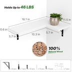 NATURE'S SOURCE Corner Floating Shelves Wall Mounted, White, Set of 4 - Image 2