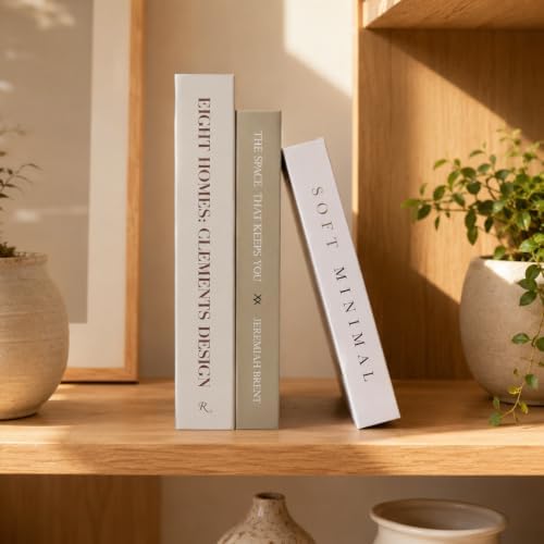 3 PCS Faux Decorative Books for Home Decor-Coffee Table Books Decor-Aesthetic Fake/Faux Books for Decoration,libros Decoration for Coffee Table, Shelf Accessories (Eight THE Space Soft) - Image 3