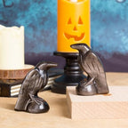 Natural Silver Obsidian Raven Statue,2 Inch Mystical Crow Sculpture Gothic Home Decor, Spiritual Totem Art Healing Crystal Figurine Witchy Altar Decor Dark Academia Collectible - Image 3