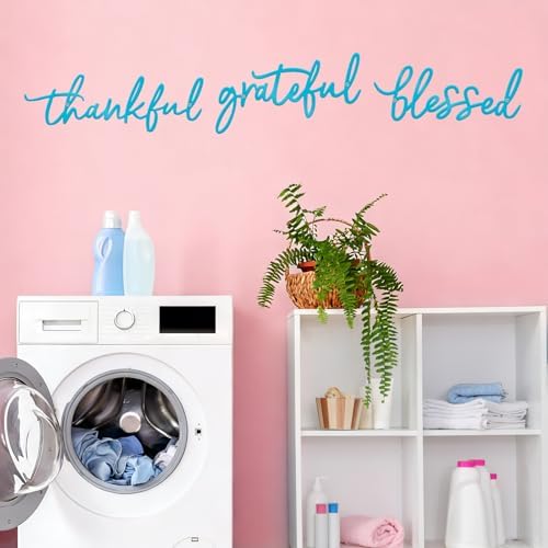 3 Pieces Thankful Grateful Blessed Letter Sign Metal Wall Decor - Image 6