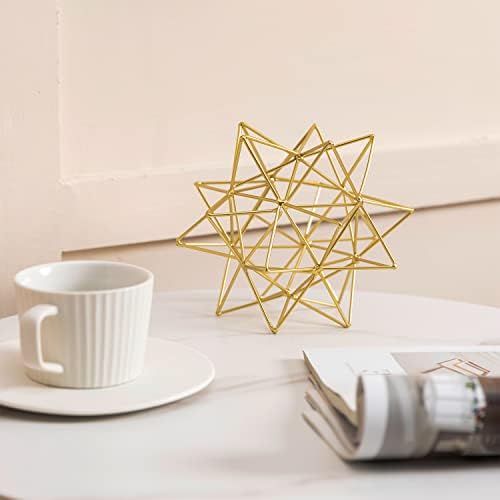 Metal Geometric Table Top Decor, 3D Metal Geometric Sculpture - Image 2