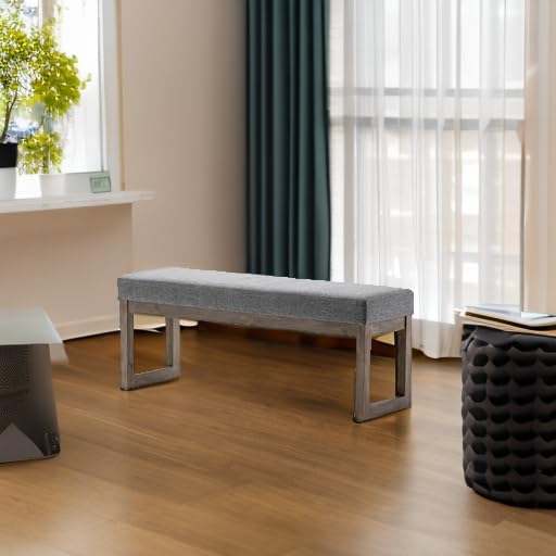 SIMPLIHOME Milltown Large Ottoman Bench - Image 2