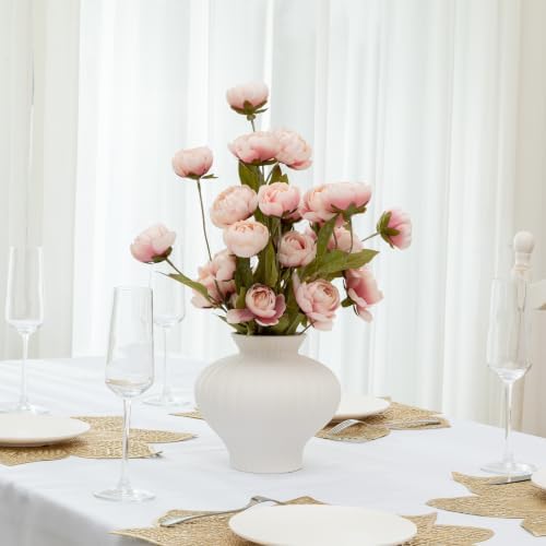 GIAUMA 16 Pcs 27" Faux Silk Peony Artificial Flowers Stems for Vase - Image 4