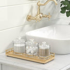 Wooden Decorative Tray, Oak 11.2" L Kitchen Countertop Soap Sponge Holder for Dresser Perfume Tray Jewelry Candle Nightstand Table Centerpieces for Dining Room Decor Natural - Image 5