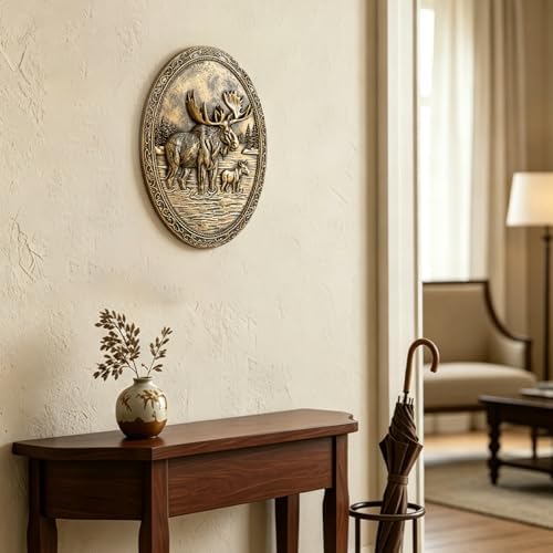 Vintage Moose Wall Sculpture,Antique Wall Decor,Retro Art Deer Decor - Image 2
