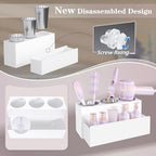 Matte White Countertop Detachable Hair Tool Organizer for Vanity - Image 6
