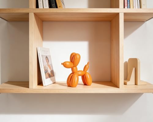 4 Inch Glossy Orange Balloon Dog Sculpture - Image 4