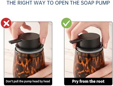 Modern Glass Liquid Hand Soap Dispenser,Amber Soap Dispenser - Image 5