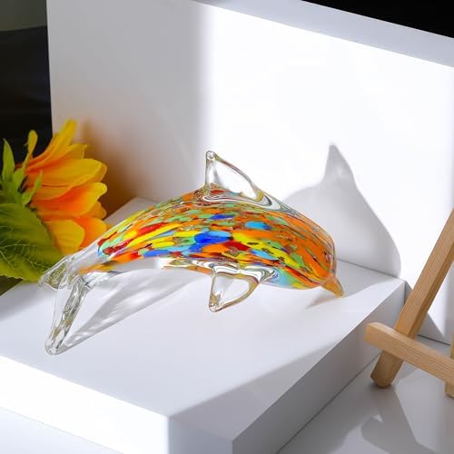 Qianwei Crystals Dolphin Decor Gifts for Women - Glass Dolphin Figurines Stuff Gifts for Dolphin Lovers Dolphin Decor Statue Paperweight Birthday for Best Friend Keepsake&Paperweight - Image 2