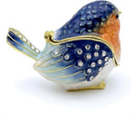 Robin Bird Jewelry Trinket Boxes Hinged Ring Box.Collectible Bird Figurines Home Decor Gifts for Women.Necklace Rings Earrings Organizer. - Image 3