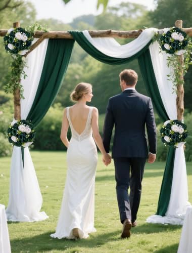 BLOSMON Green Flowers Artificial for Weddings: 10 Pcs, Fake Rose Balls - Image 4
