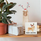 Pomeranian Merry Christmas Wooden Box Sign Desk Decor, Pomeranian Gifts, Holiday Christmas Dog Wood Block Sign for Home Bedroom Office Desk Table Shelf Wall Decorations, 5x5 Inch - Image 2