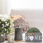 Queekay House Warming Gifts New Home Farmhouse Coasters Set of 6, Green - Image 6