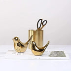 FANTESTICRYAN Small Birds Statues Home Decor, Modern Style, Gold, M&L 2pcs - Image 2