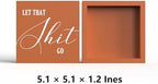 Funny Bathroom Sign, Orange Wood Box Decor for Half Bathroom, Humorous Farmhouse Shelf & Desktop Sign for Home or Office - Image 2