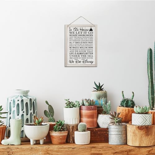In This House Sign, Farmhouse Wood Sign, Rustic Hanging Wood Plaque Sign, farmhouse Home Decor, Room Decoration, House Door Sign, Wall Decor, Decorative Wooden Wall Sign - Image 4