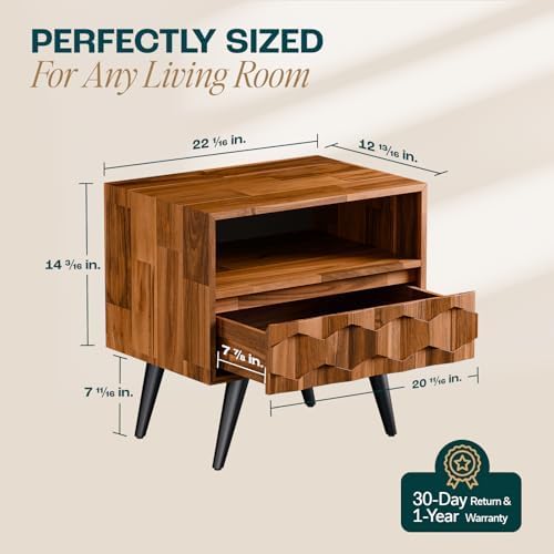 Bme Georgina Solid Wood Nightstand - Image 2