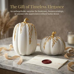 Pumpkin Decor, Set of 2 Decorative Pumpkins, Thanksgiving Decor - Image 5