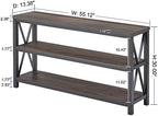 FATORRI Console Table for Entryway, Sofa Tables Behind Couch, Rustic Wood and - Image 2