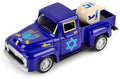 Hanukkah Tiered Tray Decor Vintage Mini Metal Truck with Wood Dreidel Blue Festive Jewish for Farmhouse Shelf Coffee Table Home Kitchen Table Decorations by Fowecelt