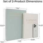 Upgraded Decorative Books for Home Decor - Coffee Table Faux Books for Decoration, Linen Fake Book Storage Box for Entryway, Bookshelf, Modern, Boho, Farmhouse & Neutral Aesthetic Decor, Set of 2 - Image 5